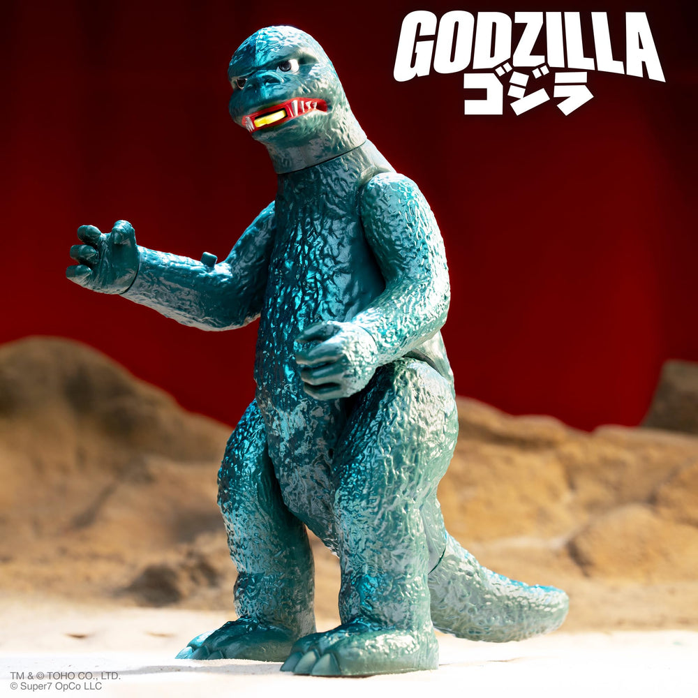 Super7 ULTIMATES! Godzilla with spring-loaded launching fist adds action-ready diorama options.