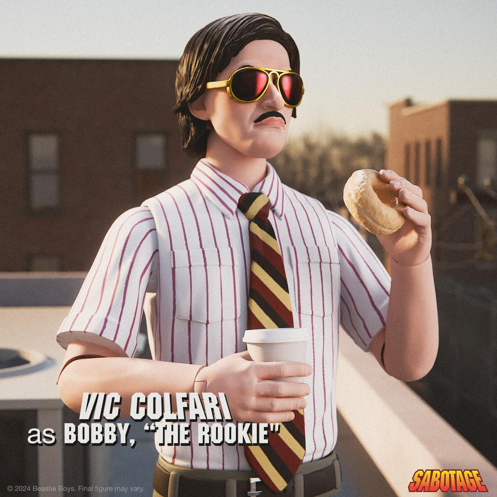 Vic Colfari Bobby the Rookie coffee cup accessory for casual character moments