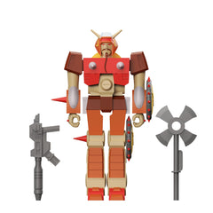 Super7 Wreck-Gar two shields accessory supports dynamic poses and scene reenactment.