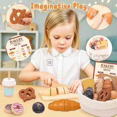 SUPERGFS wooden bakery set toast inspires menu creation and sharing during play