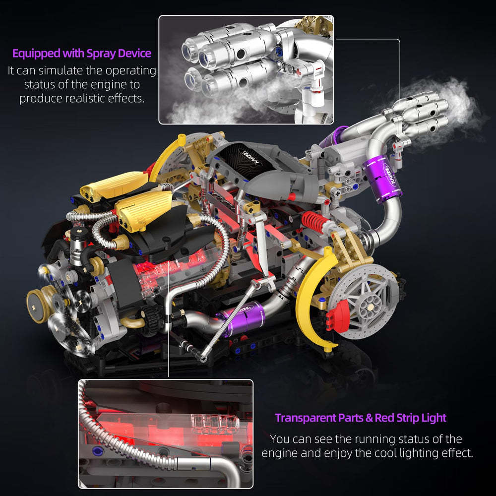 Suplanet V8 engine blocks 2-in-1 model serving as desktop decor