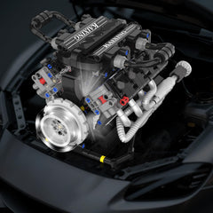 Suplanet V8 engine kit LED interior illumination highlights moving pistons and linkages