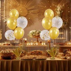 Suppromo gold confetti balloons enhance festive mood and photo worthy moments