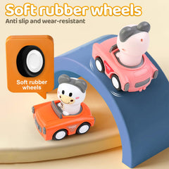 SUPVIB Press to Go elephant-push-action toy aids coordination.