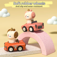 SUPVIB Press to Go car head rotates with click for cause-and-effect fun