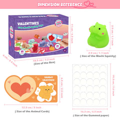 SURCVIO cute mochi squishies designs for Valentines Day classroom gifts.