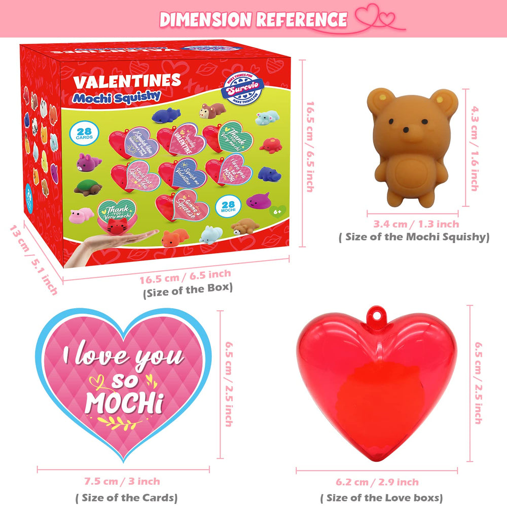SURCVIO heart cases hold cute squishies, great for personalized gift exchanges.