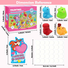 SURCVIO mochi squishies with glue dot attached to cards for gifting.