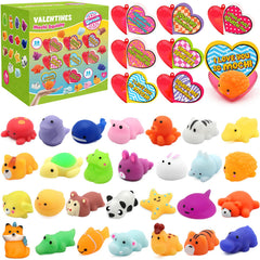 SURCVIO mochi squishies inside heart cases for kids' stress relief and gifting