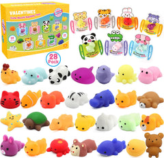 SURCVIO valentines animal squishies pack designed for classroom gifting