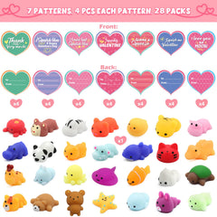 SURCVIO valentines cards for kids with seven designs, perfect for sharing with friends.