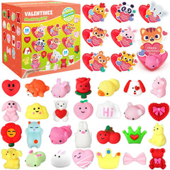 SURCVIO valentines mochi squishies heart collection for classroom gifting and play