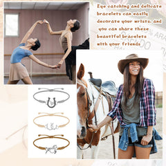 Sureio adjustable braided bracelet worn for western events.