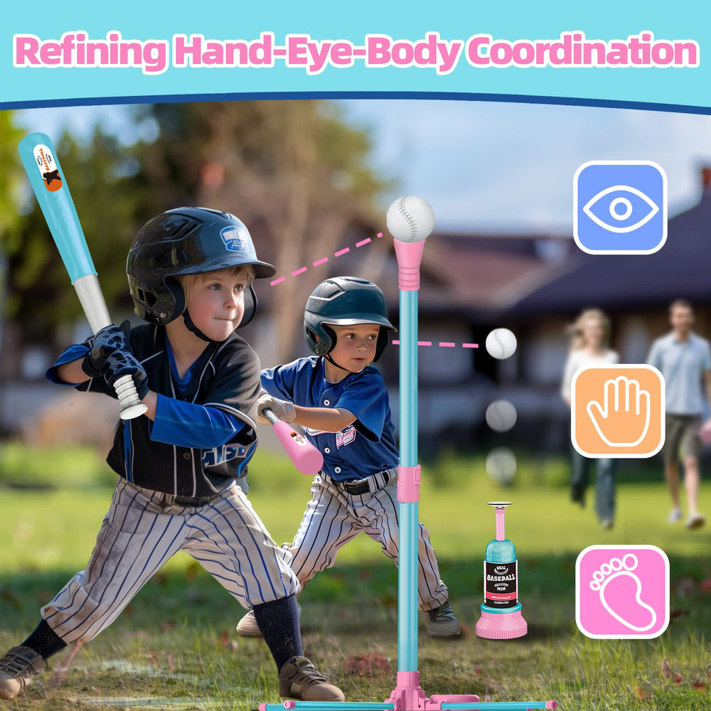 Surelect two bats and six balls promote shared outdoor activity.