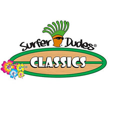 Surfer Dudes toy and board shown in kit for beach-ready fun.