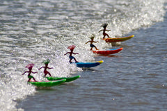 Surfer Dudes unsinkable surfboard adds reliability during splashy play.