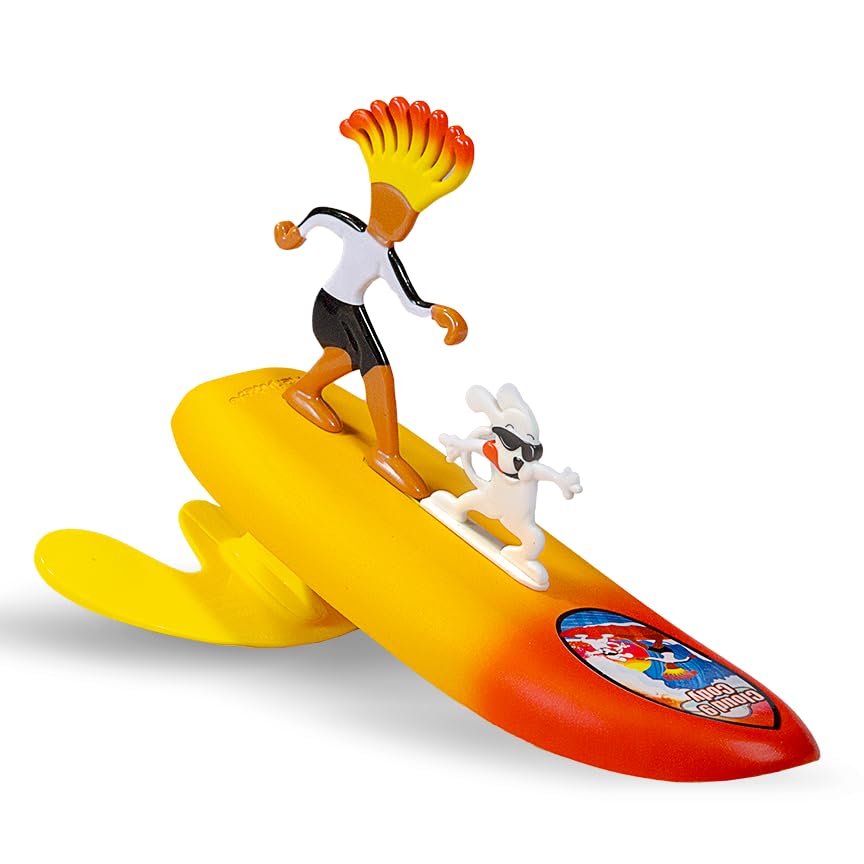 Surfer Dudes Legends Cloud 9 Cody rides a wave for beach fun.