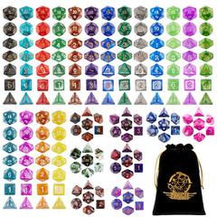 Surhugvy DND Dice Set display with all 175 pieces for tabletop play.
