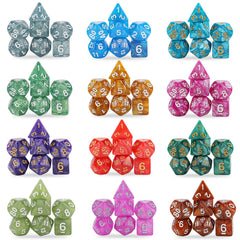 Colorful Surhugvy polyhedral dice variety for vibrant RPG nights.