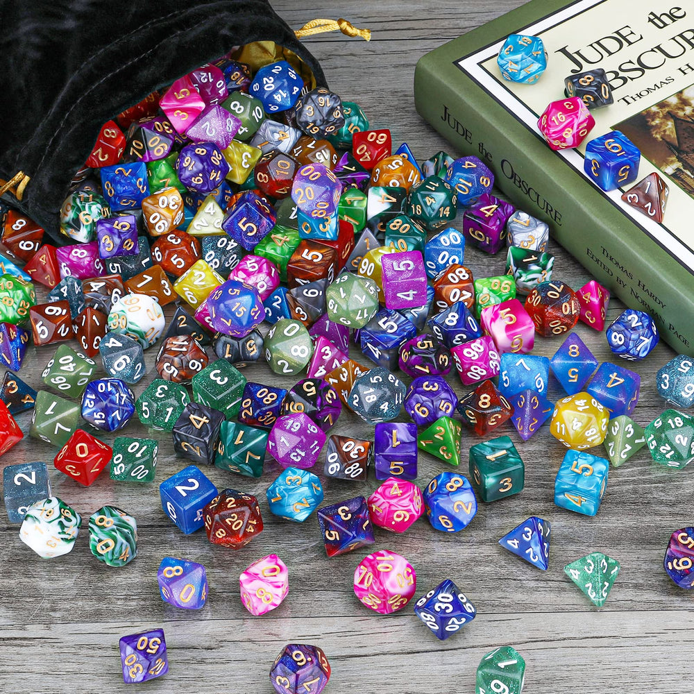 Surhugvy set includes d4 through d20 for quick setup and use.