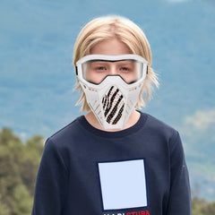 Surper mask compatible with Nerf Rival and similar blasters for quick setup.