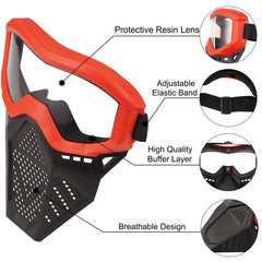 Surper tactical mask adjustable strap close-up for secure, comfortable fit.