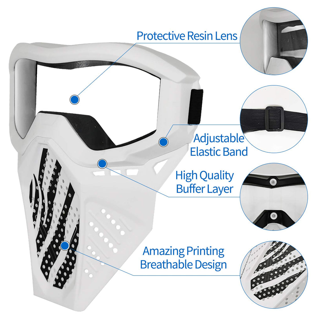 Surper tactical mask package includes two color options for versatile setups.