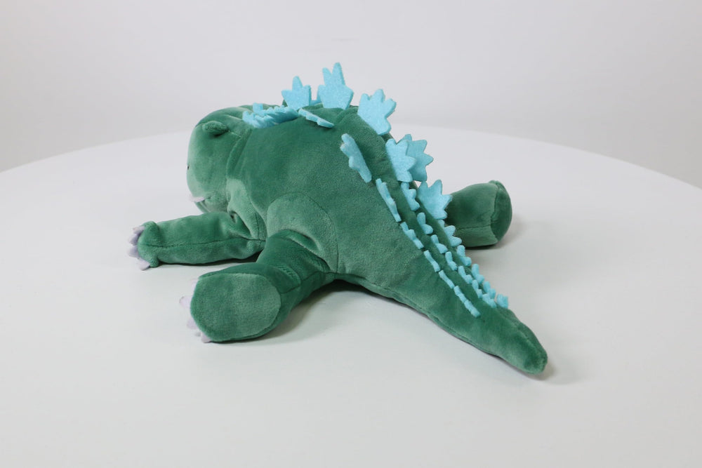 Previews Exclusive badge on Surreal Entertainment Godzilla plush for collectors.