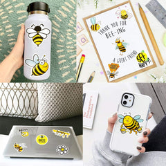 SUSIHI Bee Stickers on scrapbook pages boost crafts and color.