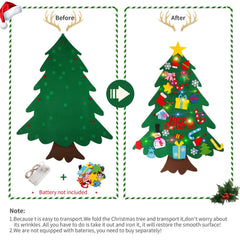 3.2ft felt tree fits small spaces in a kids' room for festive decor