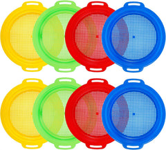 Suwimut 8-pack sand sifters in bright colors for sand treasure hunting