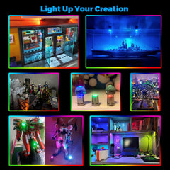 SUZEYAR mini lights for toy bricks and brick-built displays blue.
