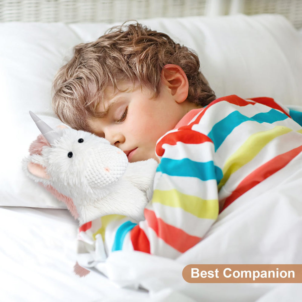 SuzziPals 10-inch unicorn plush ideal for bedtime or travel
