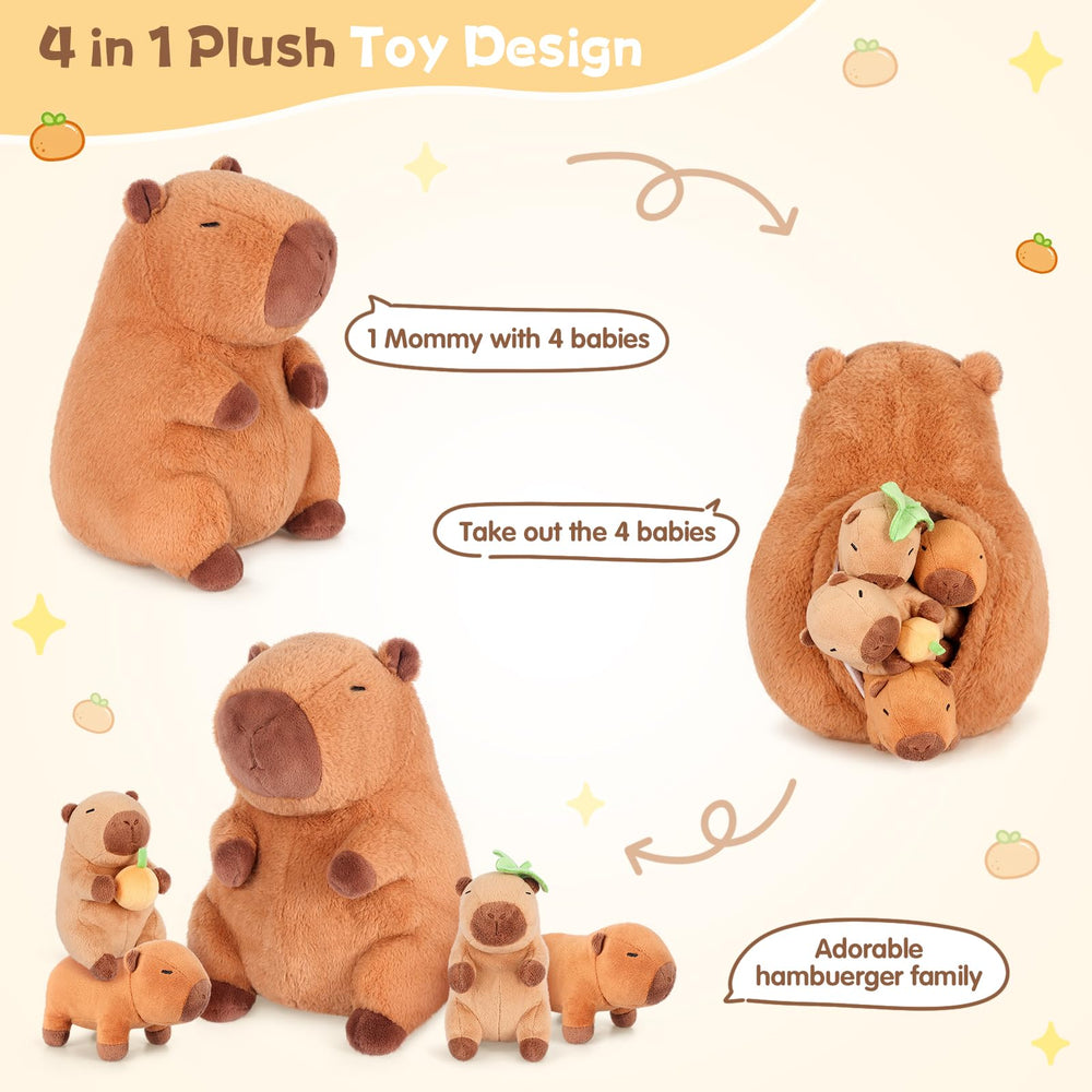 SuzziPals Capibara imaginative play set – four babies join the adventure.