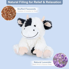 SuzziPals Heatable Cow Plush soft filling provides comforting hug and plush feel.
