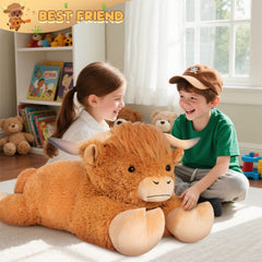SuzziPals emotional-support cow plush, versatile decor with comforting presence