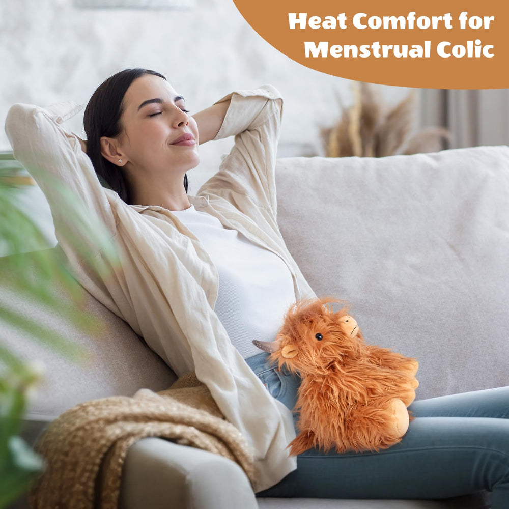 SuzziPals Highland Cow cooling plush β refreshing relief after hot days.