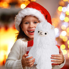 Gift-ready SuzziPals llama plush with calming lavender scent.