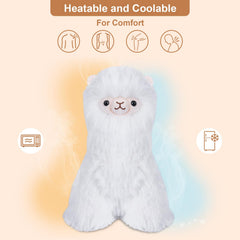 Lavender-filled belly detail of SuzziPals llama plush for calming scent while cuddling.