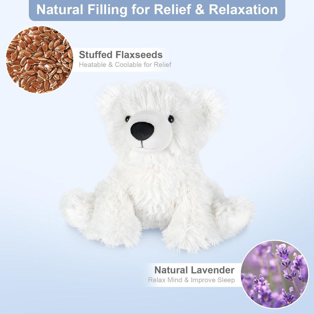 SuzziPals polar bear front view showing soft plush and cozy design for kids