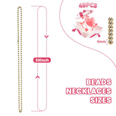 SWANUCKY gold beads closeup showing durable plastic construction