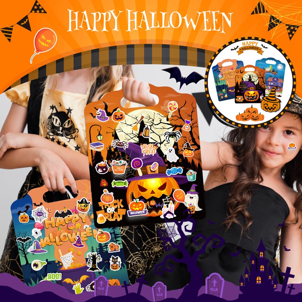 SWARKOL kids-playing-stickers-halloween shows kids engaged in hands-on fun.
