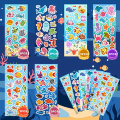 SWARKOL ocean stickers octopus-starfish fun for notebooks and gift ideas