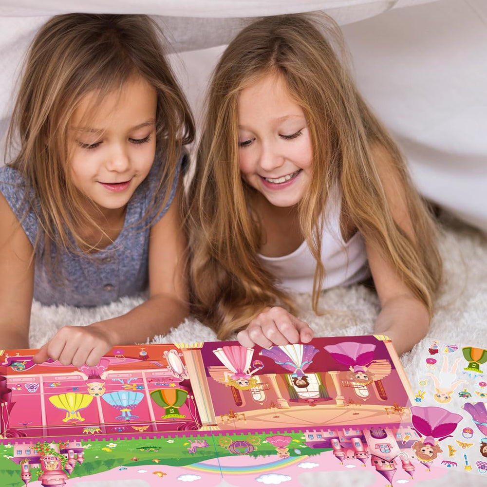 SWARKOL sticker-book-compact-handle portable design ideal for travel and on-the-go play