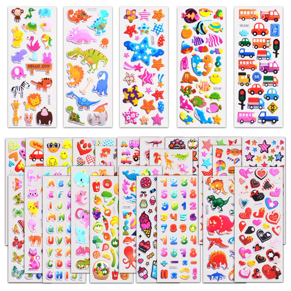 SWARKOL Puffy stickers animals collection for crafts and scrapbooking