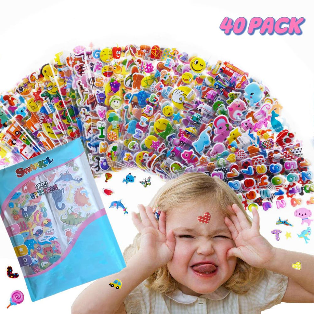 SWARKOL Puffy stickers butterflies for art projects and sticker collecting