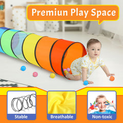 SweHouse rainbow tunnel used during playtime for active kids.