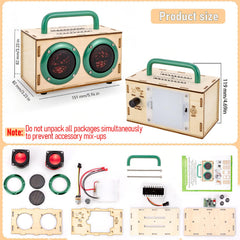 Swhmc DIY speaker assembly steps visual showing easy, solder-free construction.