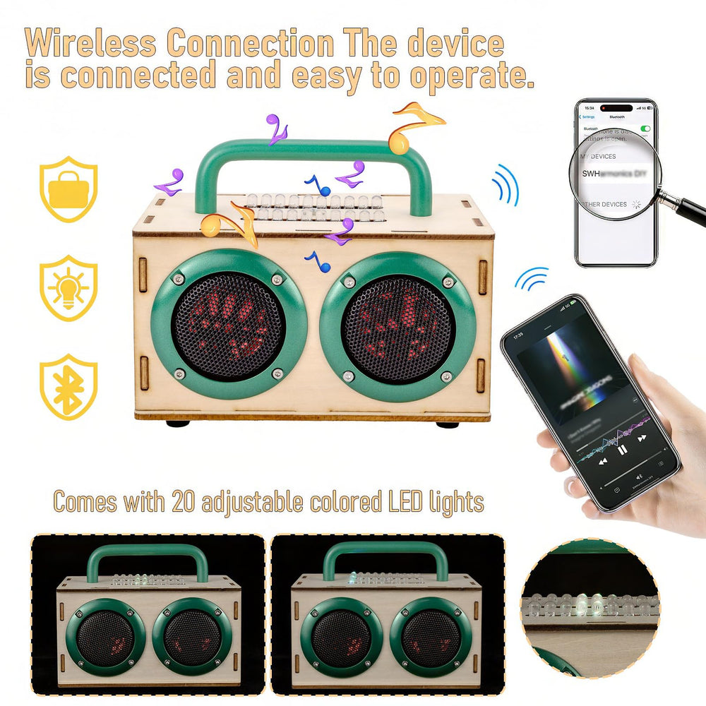 Swhmc portable speaker handle enables easy transport for on-the-go use.