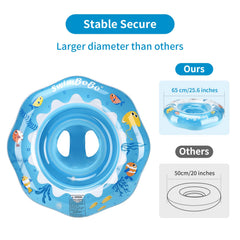 Swimbobo baby float seat keeps infant upright and comfortable in water.